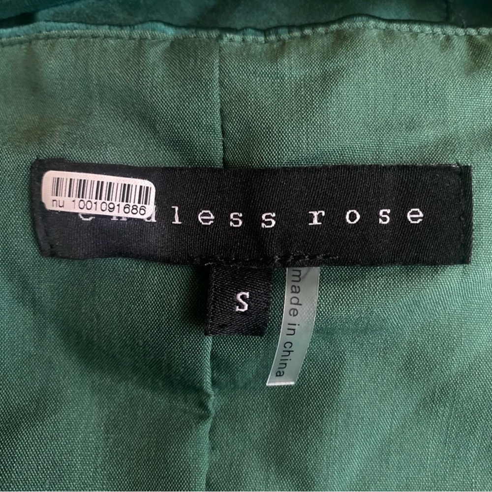ENDLESS ROSE GREEN SATIN BUTTON FRONT ROMPER - Picture 7 of 8